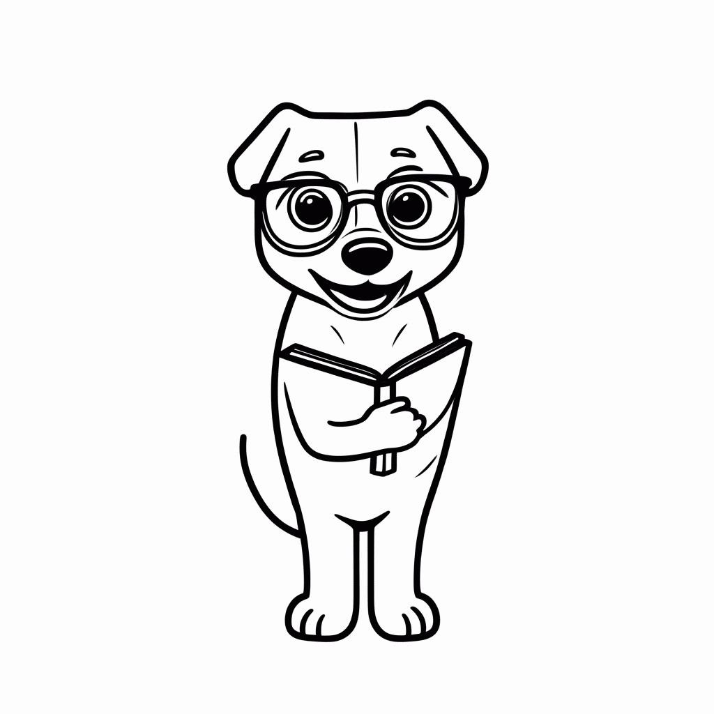 Desenho de Talking Ben Cachorro para colorir e imprimir grátis em folha A4