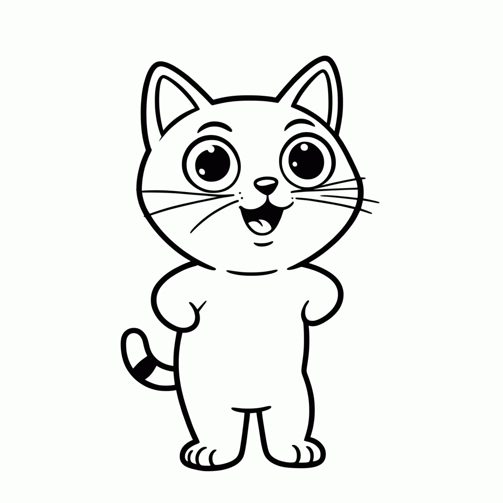 Desenho de Talking Tom Classico para colorir e imprimir grátis em folha A4