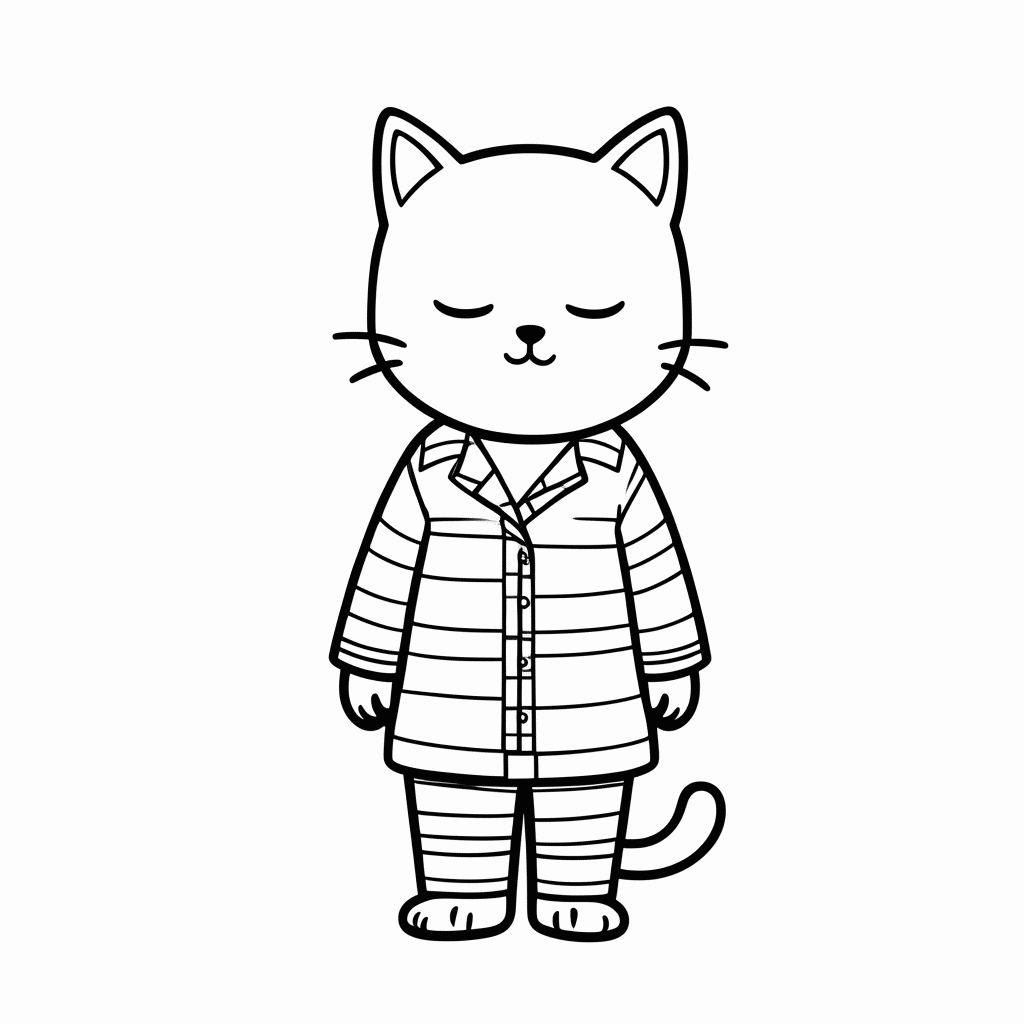 Desenho de Tom De Pijama para colorir e imprimir grátis em folha A4