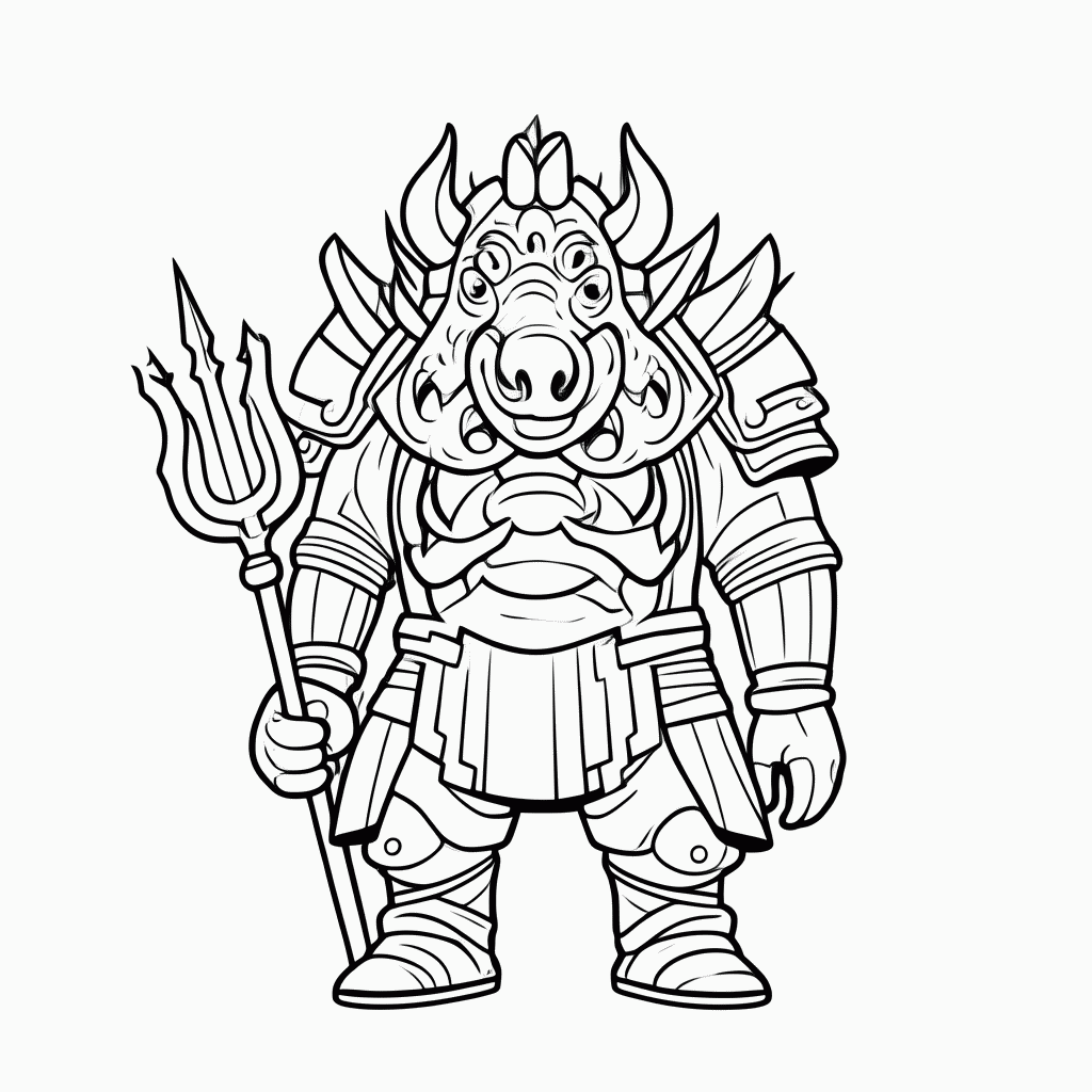 Desenho de Ganon Vilao para colorir e imprimir grátis em folha A4
