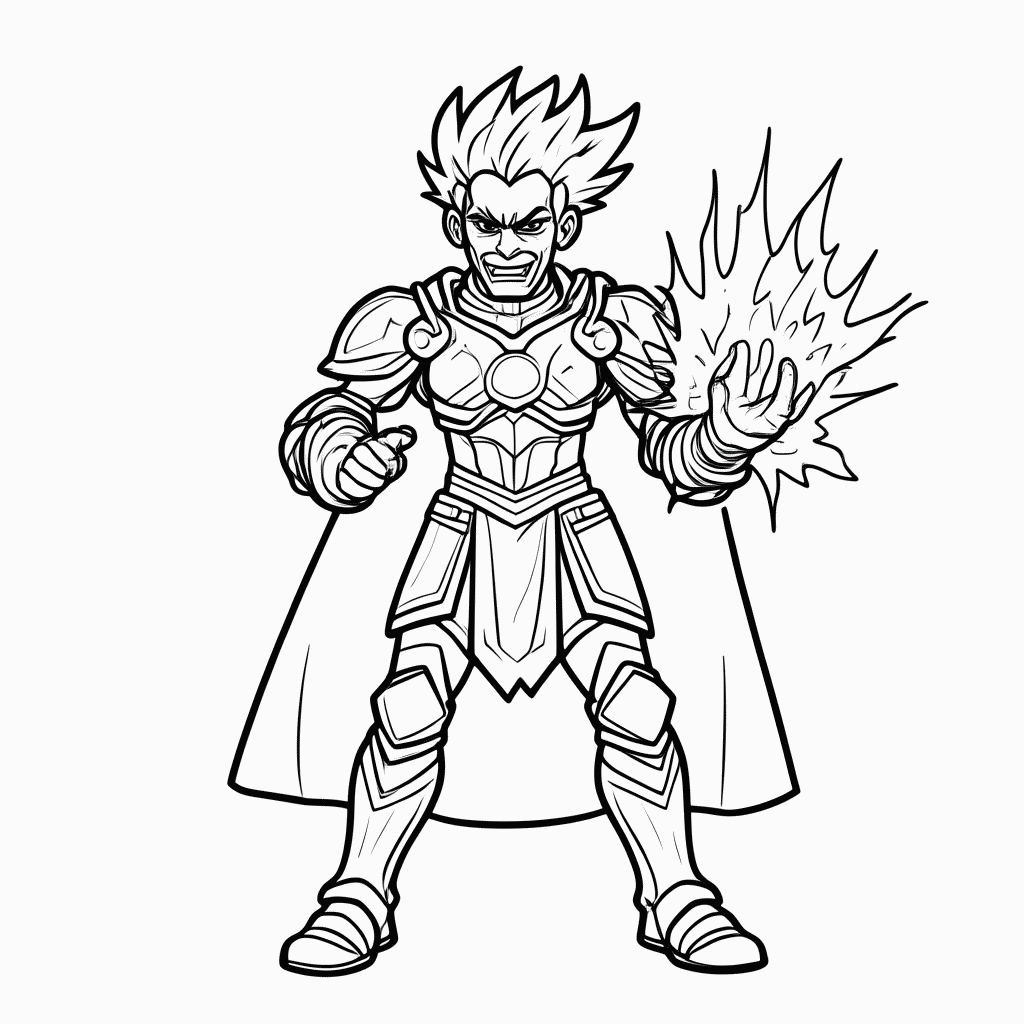 Desenho de Ganondorf para colorir e imprimir grátis em folha A4