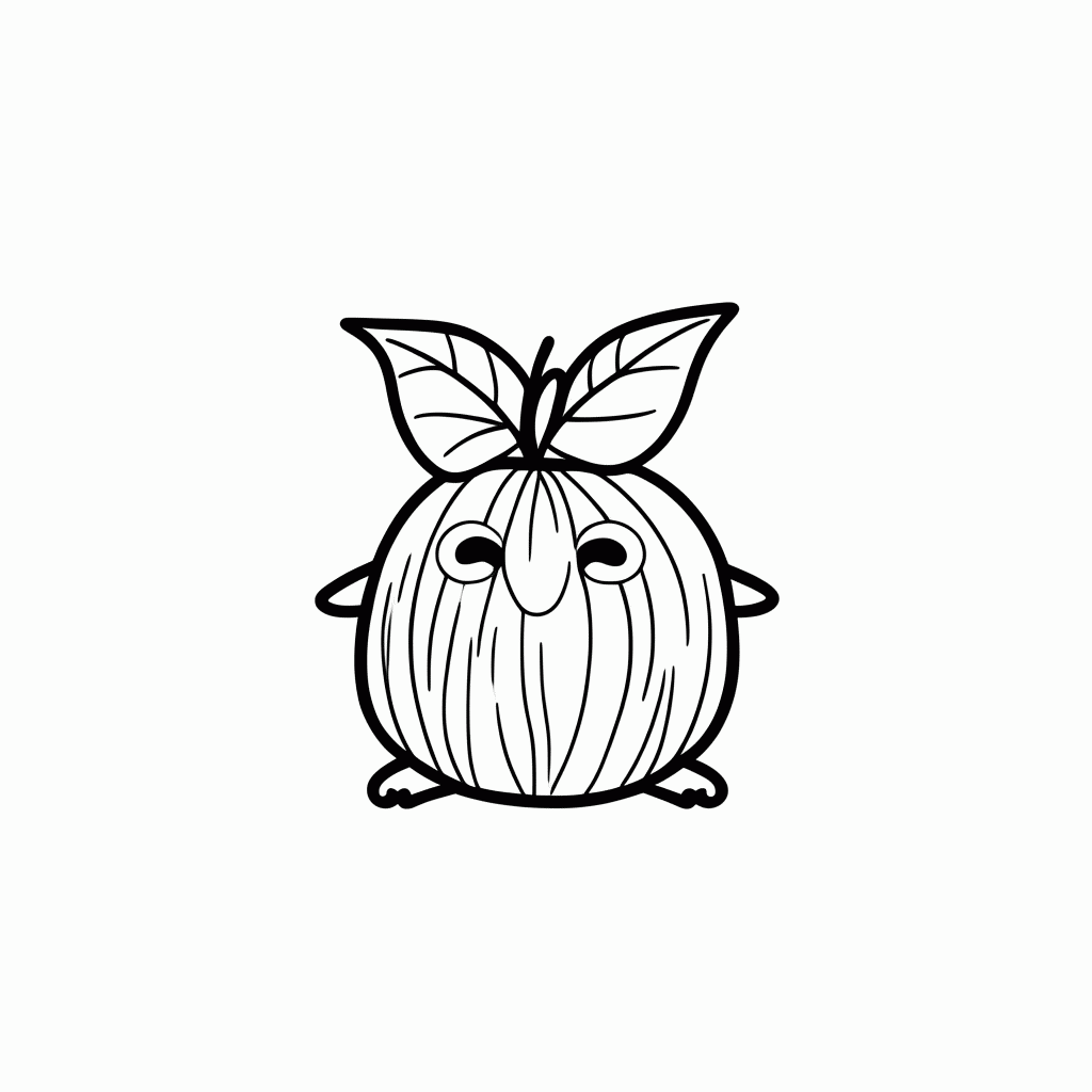 Desenho de Korok Folha para colorir e imprimir grátis em folha A4
