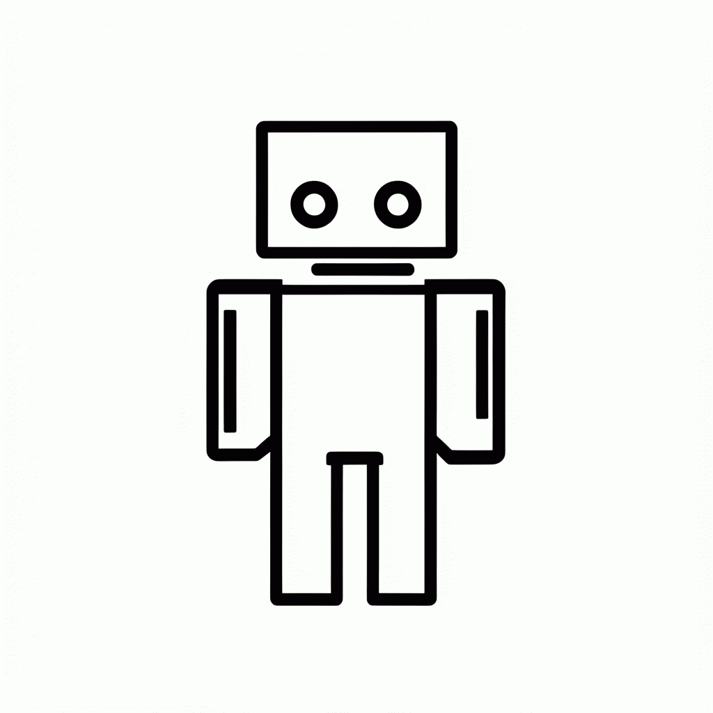 Desenho de Avatar Blocky Dançando para colorir e imprimir grátis em folha A4