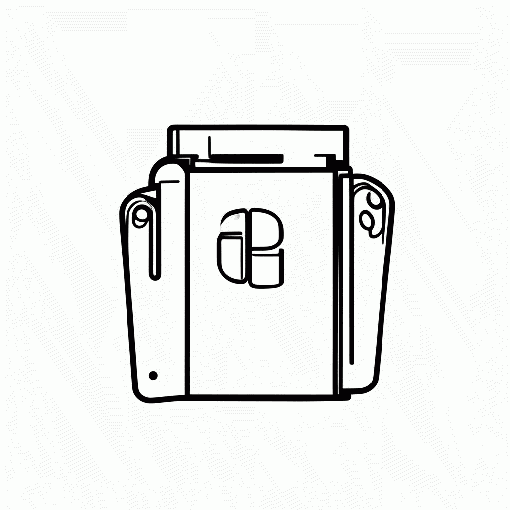Desenho de Controle de Console Nintendo para colorir e imprimir grátis em folha A4