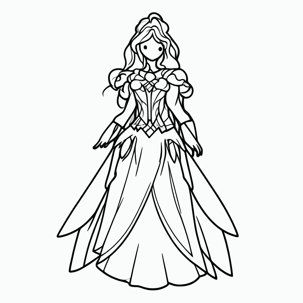 Desenho de Esmeralda do Caos para colorir e imprimir grátis em folha A4