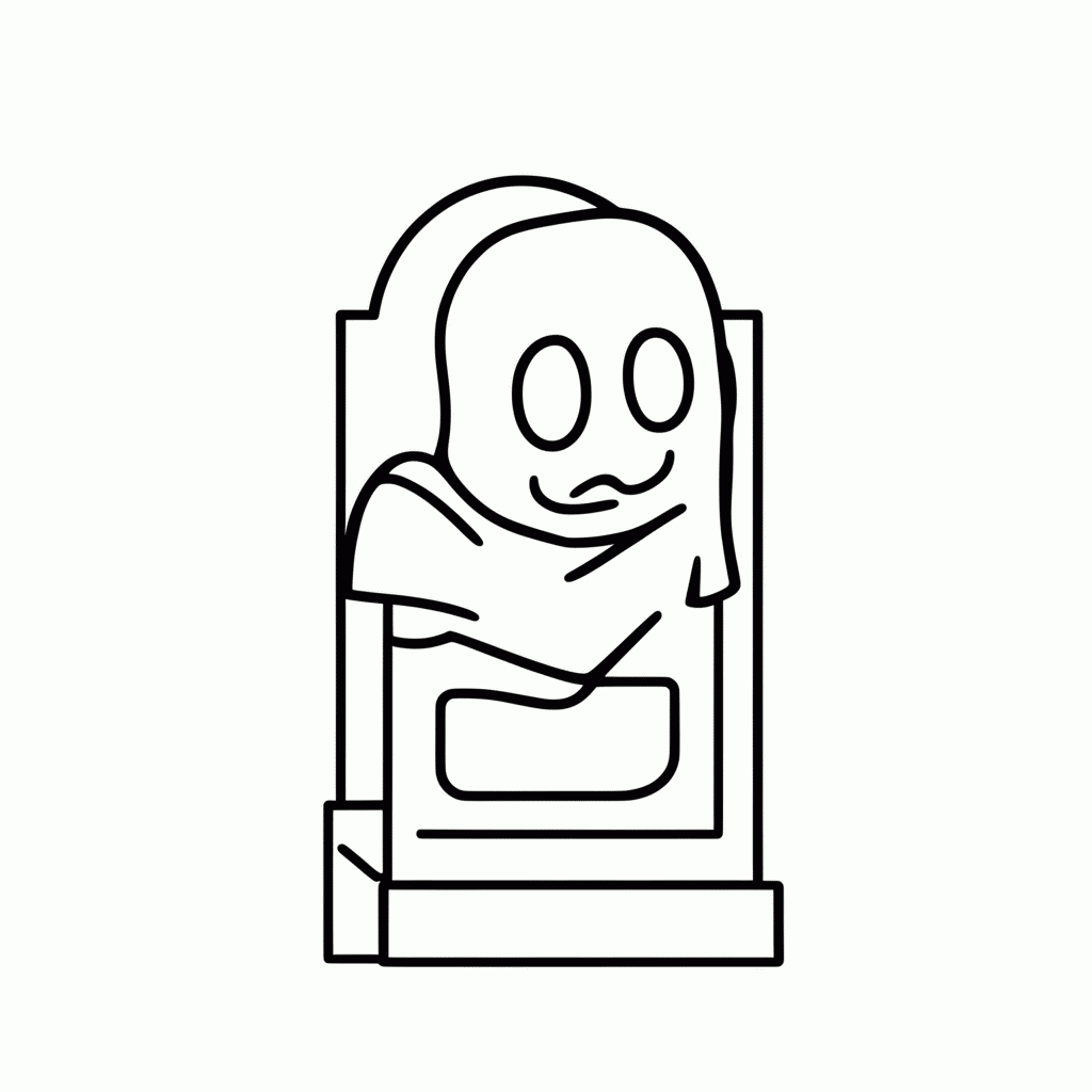 Desenho de Fantasma do Arcade para colorir e imprimir grátis em folha A4