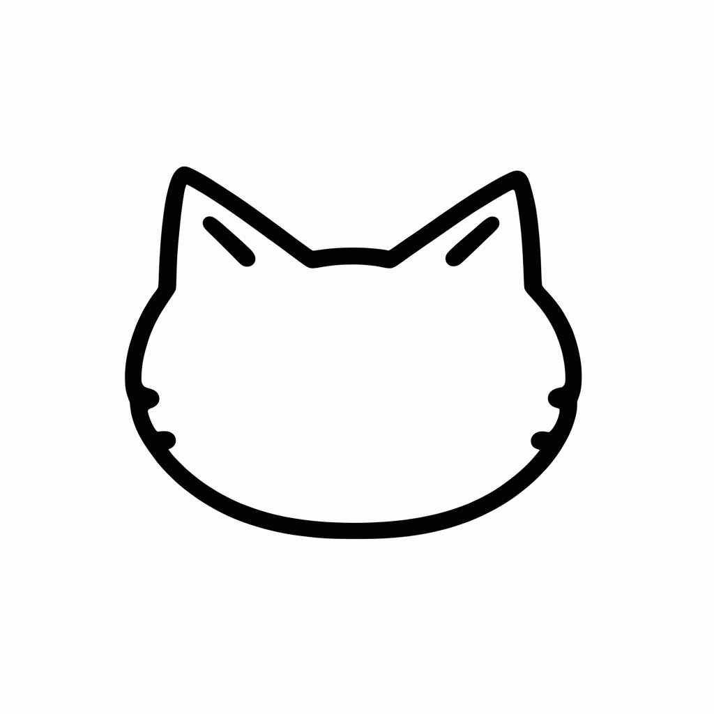 Desenho de Gatinho Branco de Laço Rosa para colorir e imprimir grátis em folha A4