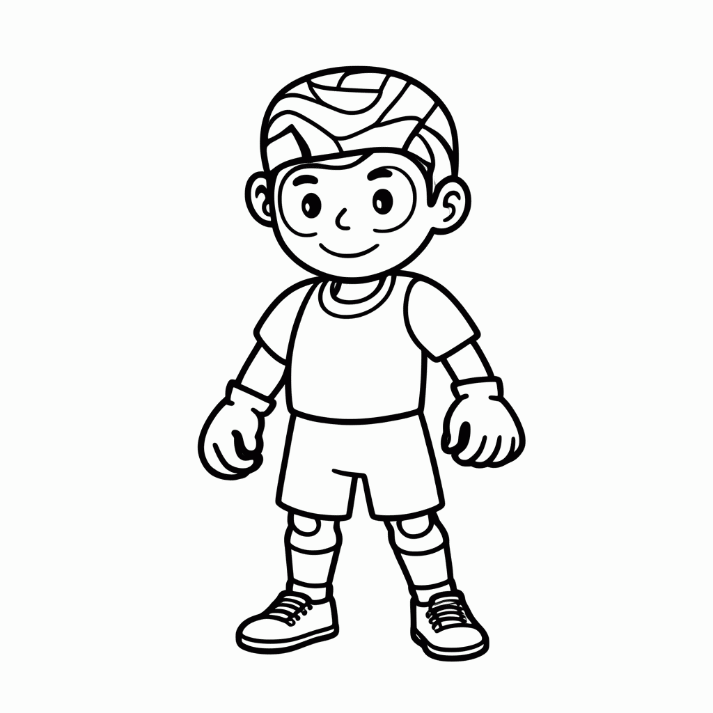 Desenho de Herói de Verde da Aventura para colorir e imprimir grátis em folha A4