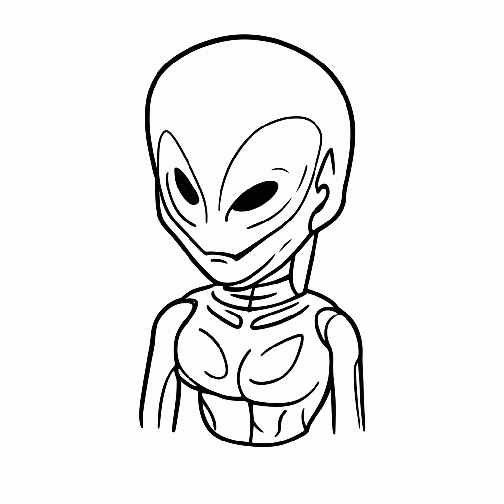 Desenho de Impostor Alienígena para colorir e imprimir grátis em folha A4