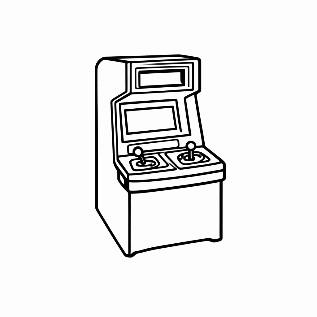 Desenho de Joystick de Fliperama para colorir e imprimir grátis em folha A4