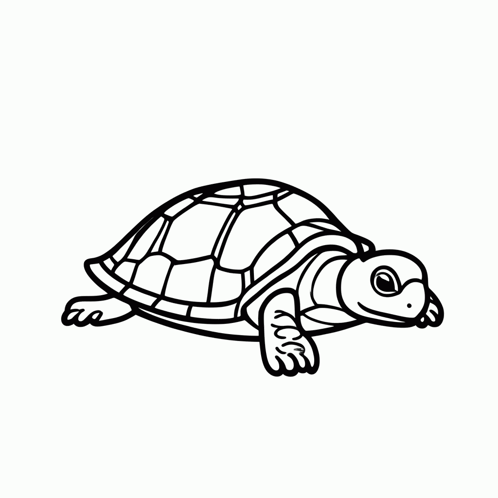 Desenho de Tartaruga de Casco Espinhoso para colorir e imprimir grátis em folha A4