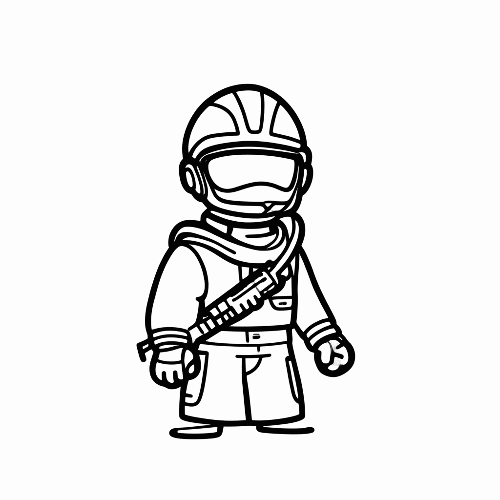 Desenho de Tripulante Vermelho para colorir e imprimir grátis em folha A4