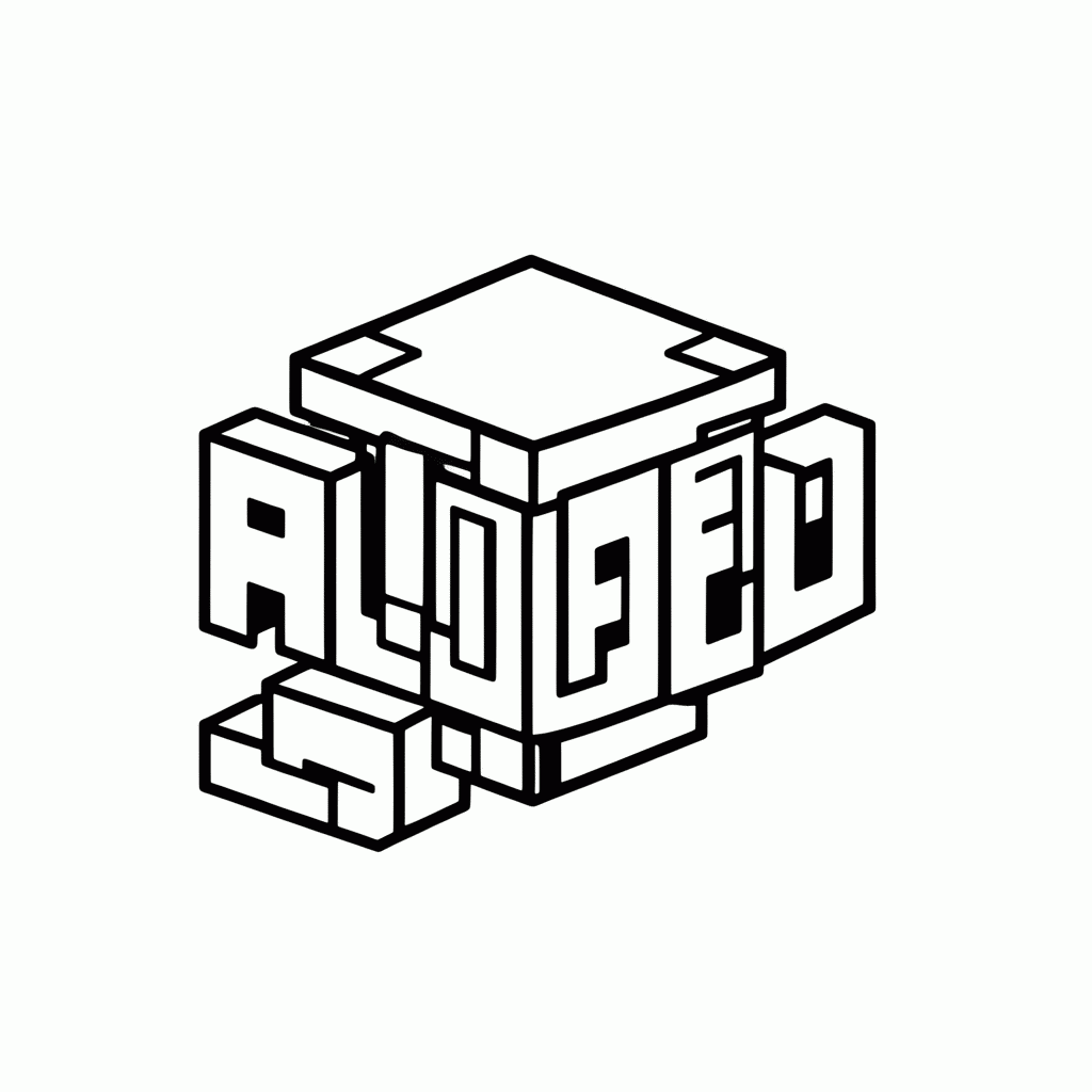 Desenho de Aldeão Blocky para colorir e imprimir grátis em folha A4