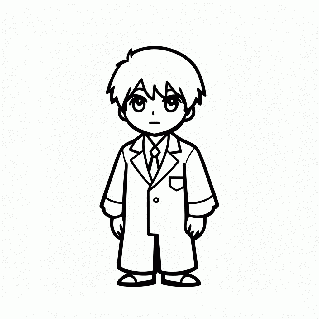 Desenho de Geto Suguru para colorir e imprimir grátis em folha A4