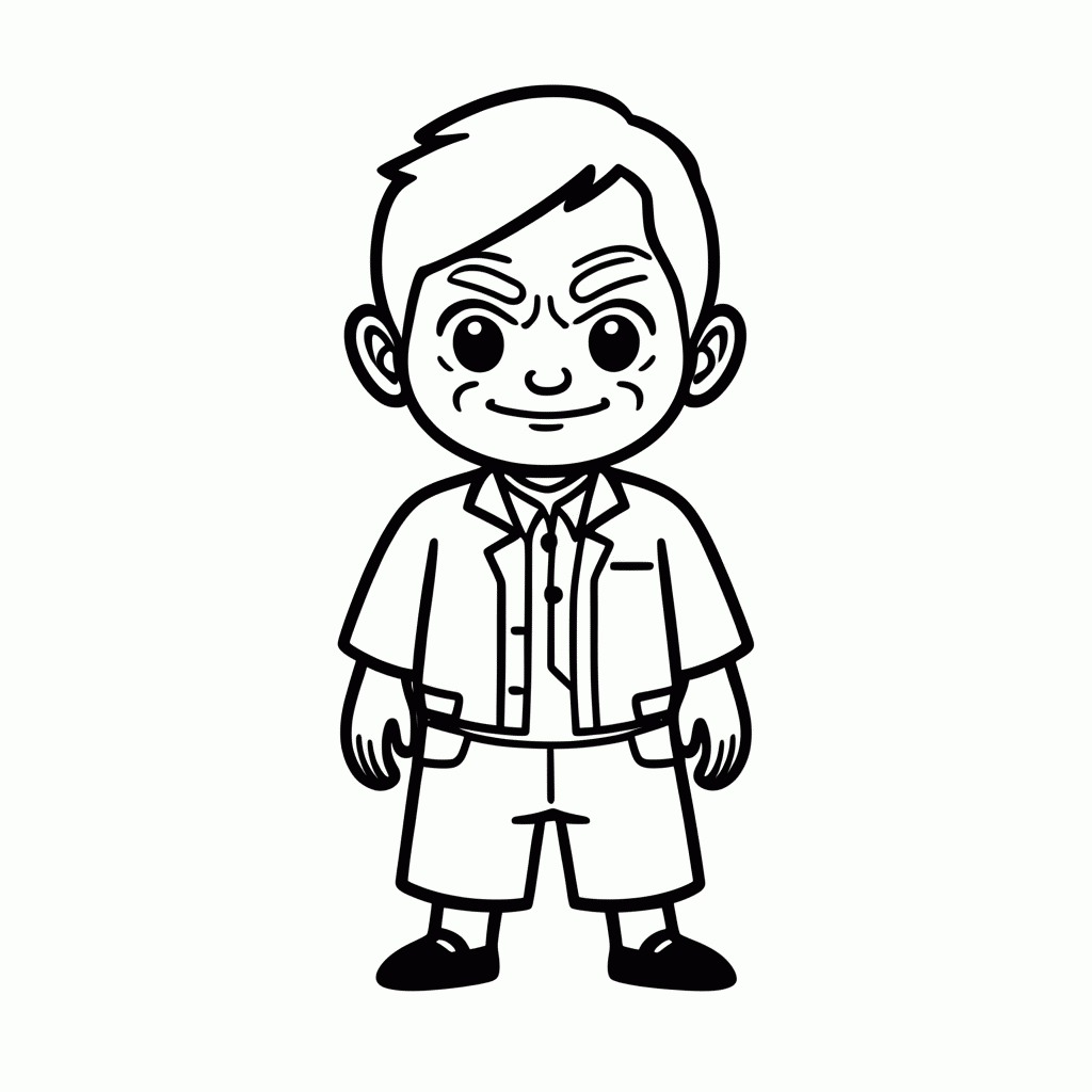 Desenho de Mahito Vilao para colorir e imprimir grátis em folha A4