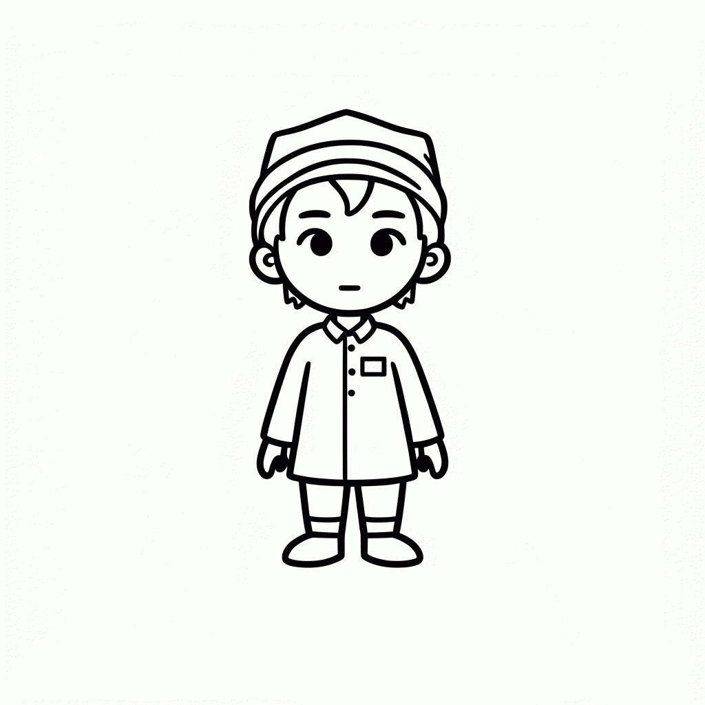 Desenho de Megumi Fushiguro Shikigami para colorir e imprimir grátis em folha A4