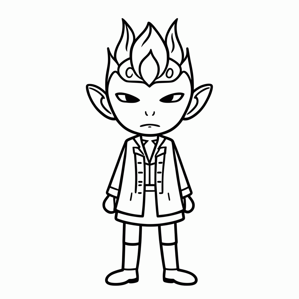 Desenho de Sukuna Rei Das Maldicoes para colorir e imprimir grátis em folha A4