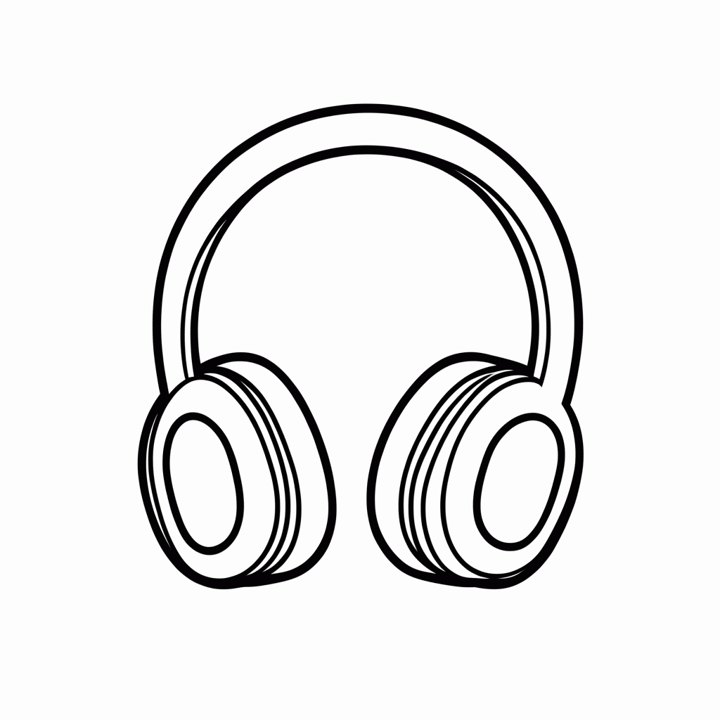 Desenho de Fone Ouvido K Pop para colorir e imprimir grátis em folha A4