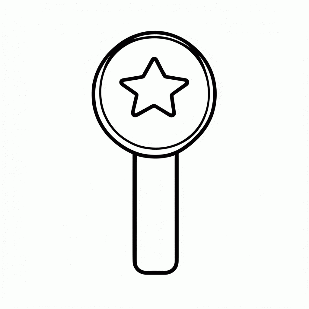 Desenho de Lightstick Bts Army Bomb para colorir e imprimir grátis em folha A4