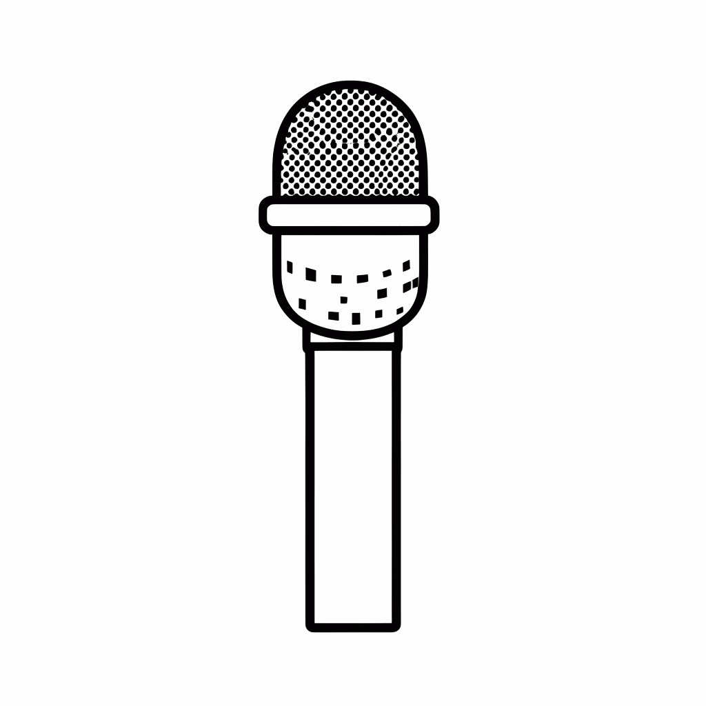 Desenho de Microfone K Pop para colorir e imprimir grátis em folha A4