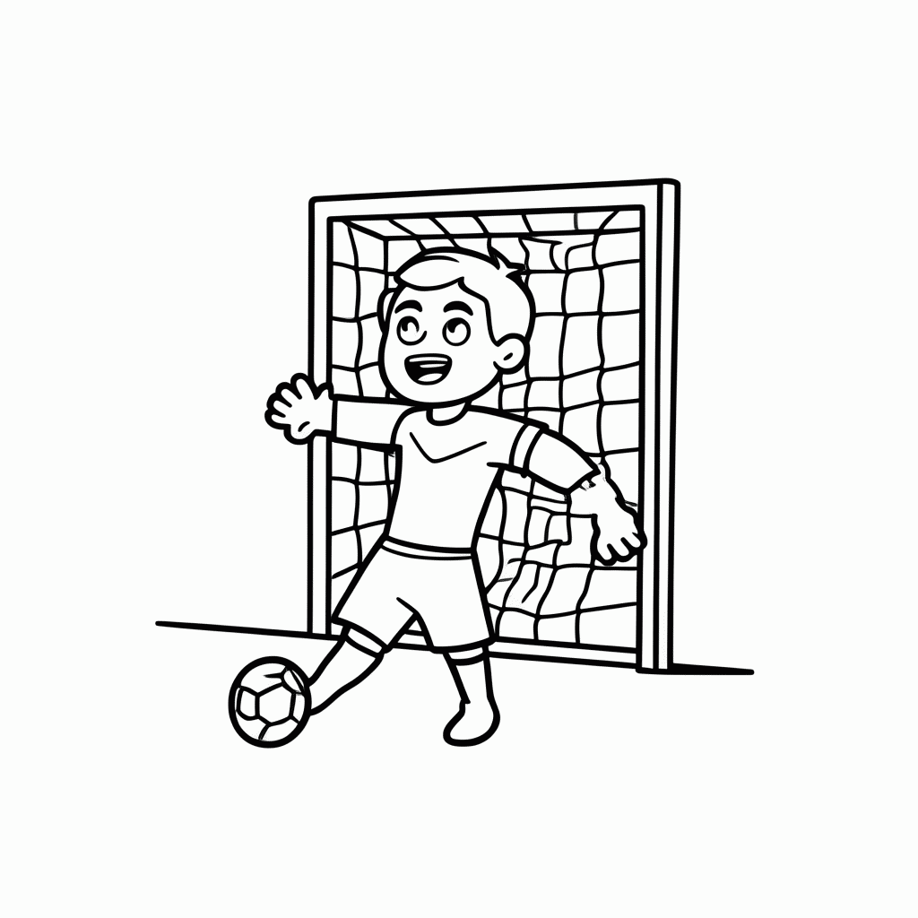 Desenho de Gerd Müller (Alemanha) para colorir e imprimir grátis em folha A4