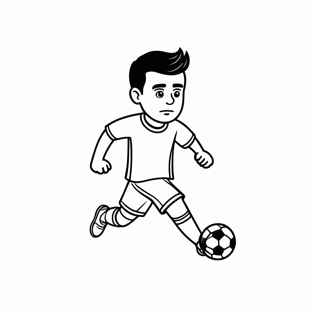 Desenho de Kaká (Brasil) para colorir e imprimir grátis em folha A4