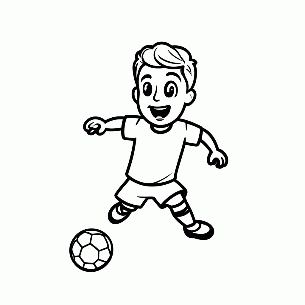 Desenho de Michel Platini (França) para colorir e imprimir grátis em folha A4