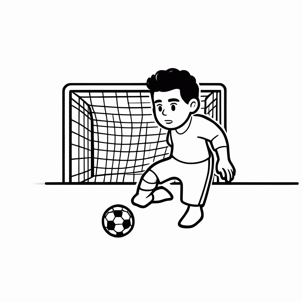 Desenho de Ronaldo Fenômeno (Brasil) para colorir e imprimir grátis em folha A4