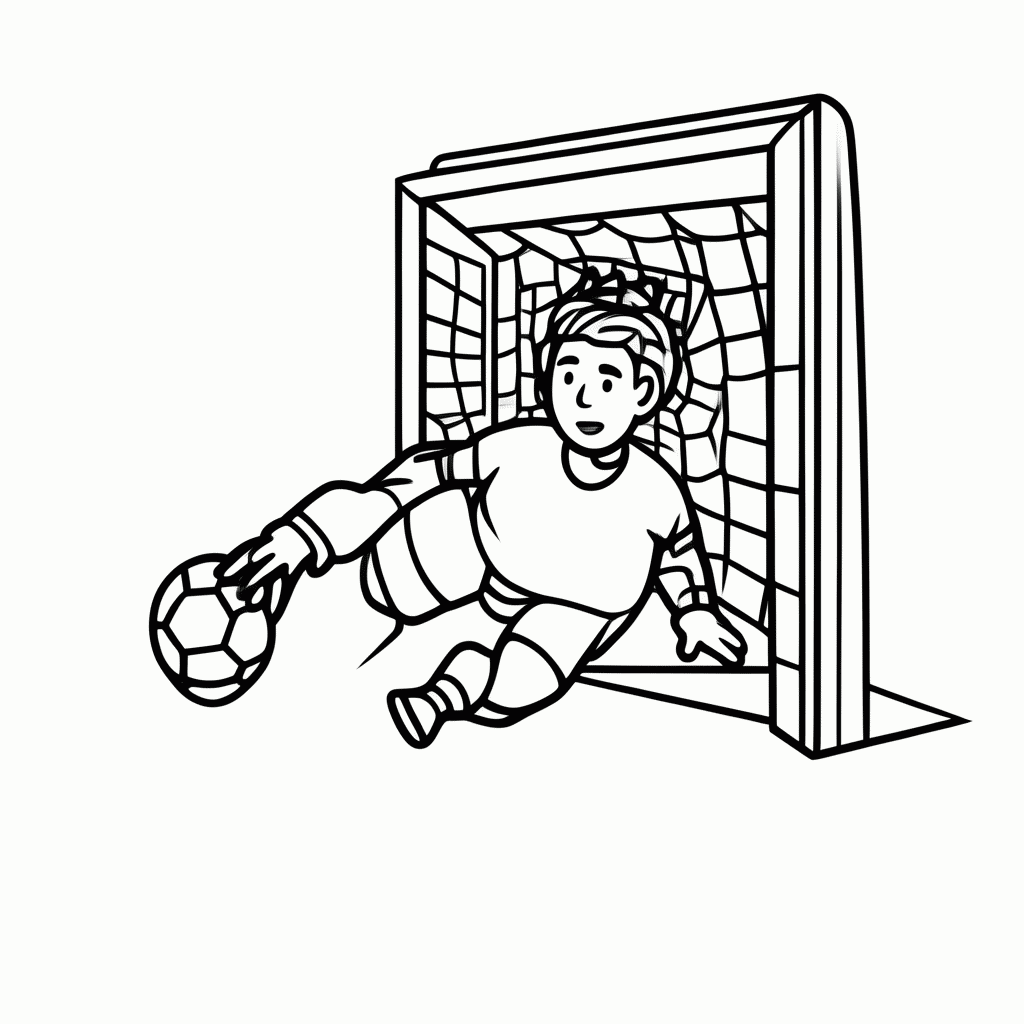 Desenho de Lev Yashin (União Soviética) para colorir e imprimir grátis em folha A4