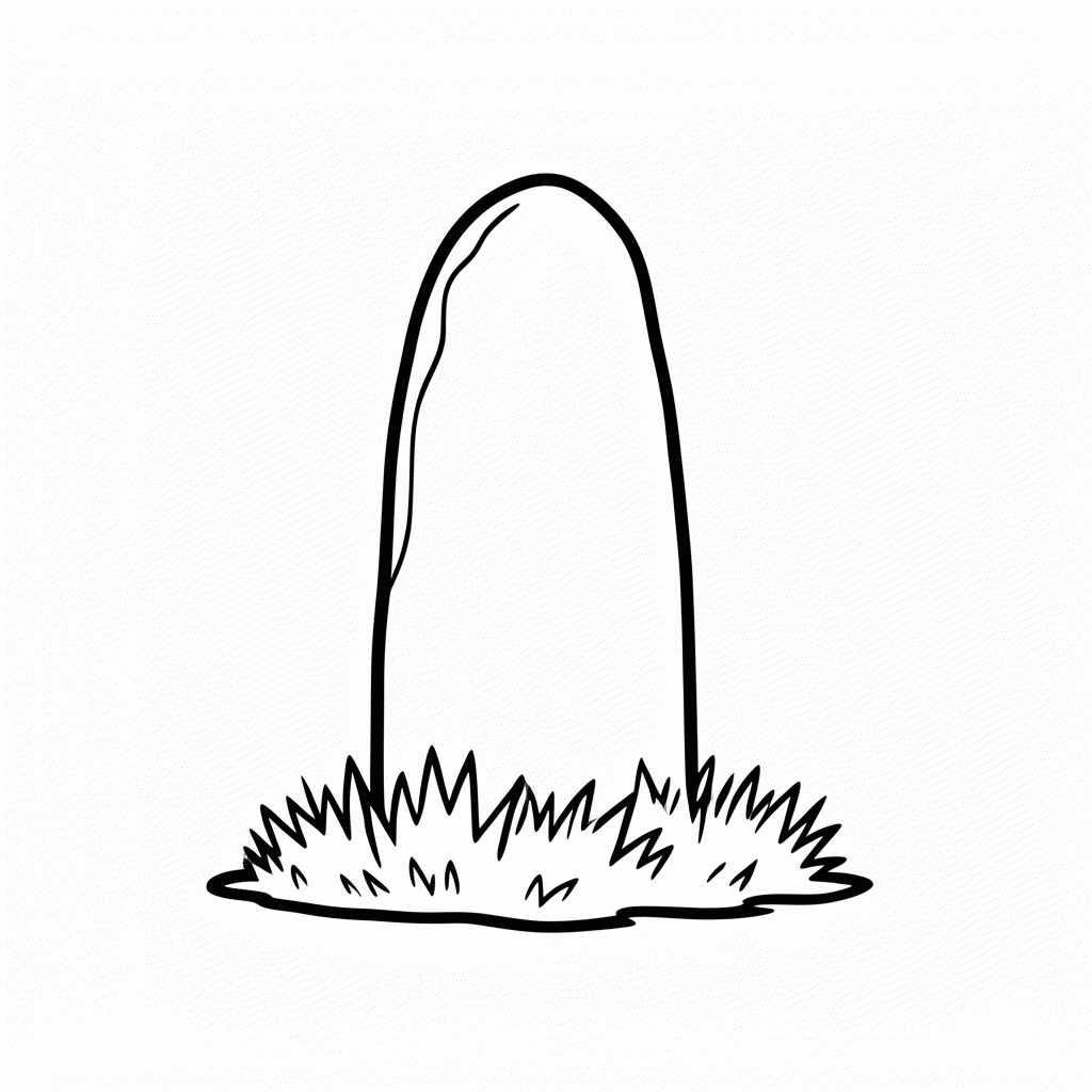 Desenho de Menir Pedra para colorir e imprimir grátis em folha A4