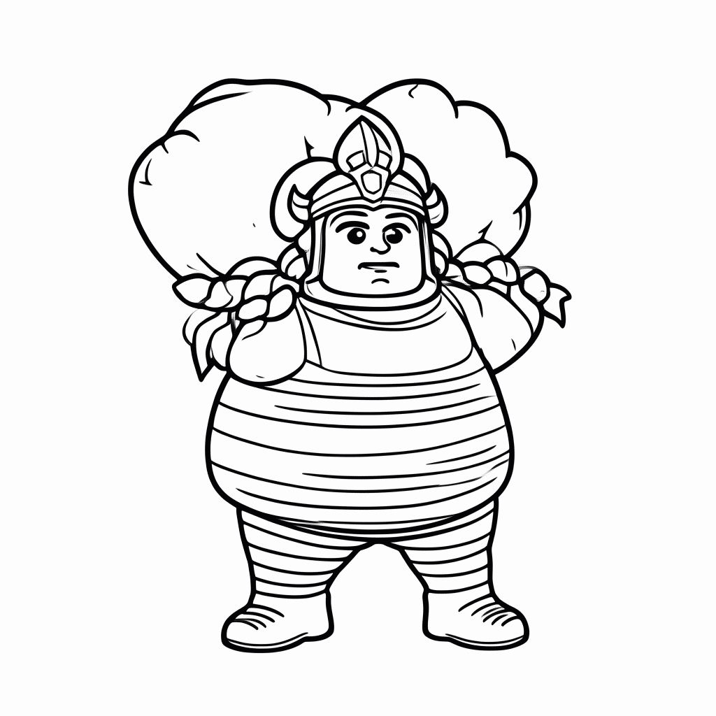 Desenho de Obelix Com Menir para colorir e imprimir grátis em folha A4