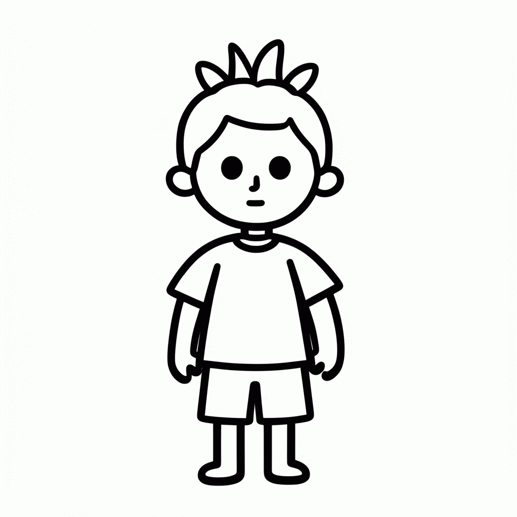 Desenho de Greg Heffley para colorir e imprimir grátis em folha A4