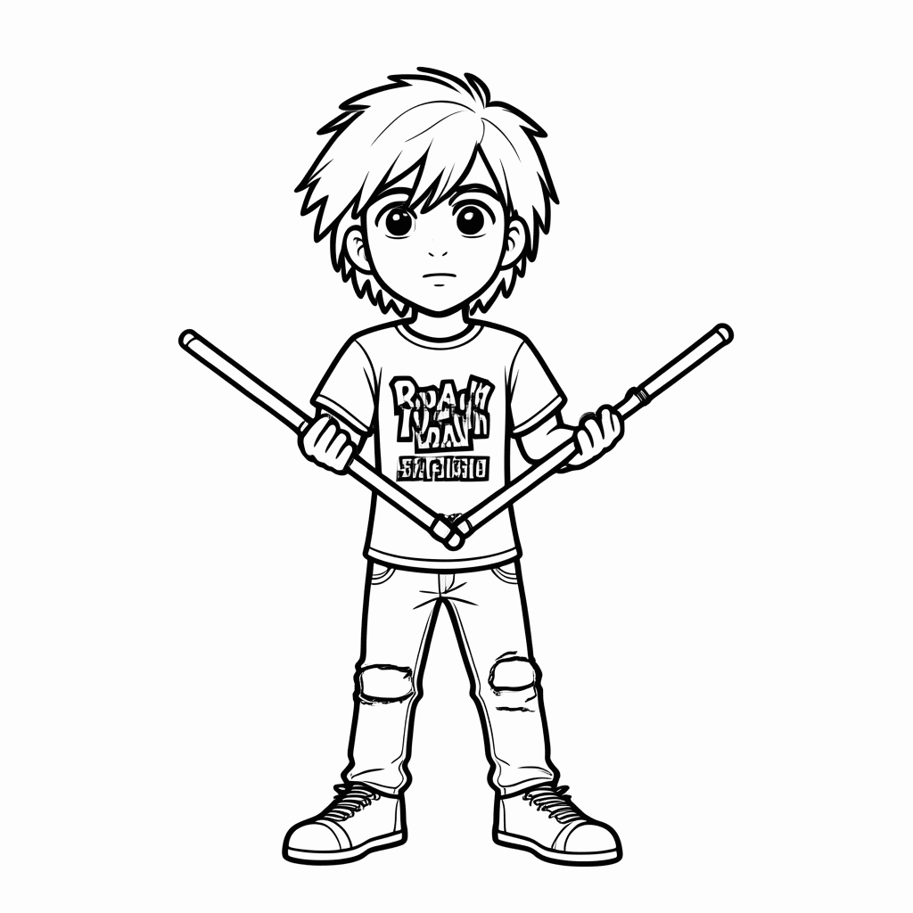 Desenho de Rodrick Heffley para colorir e imprimir grátis em folha A4