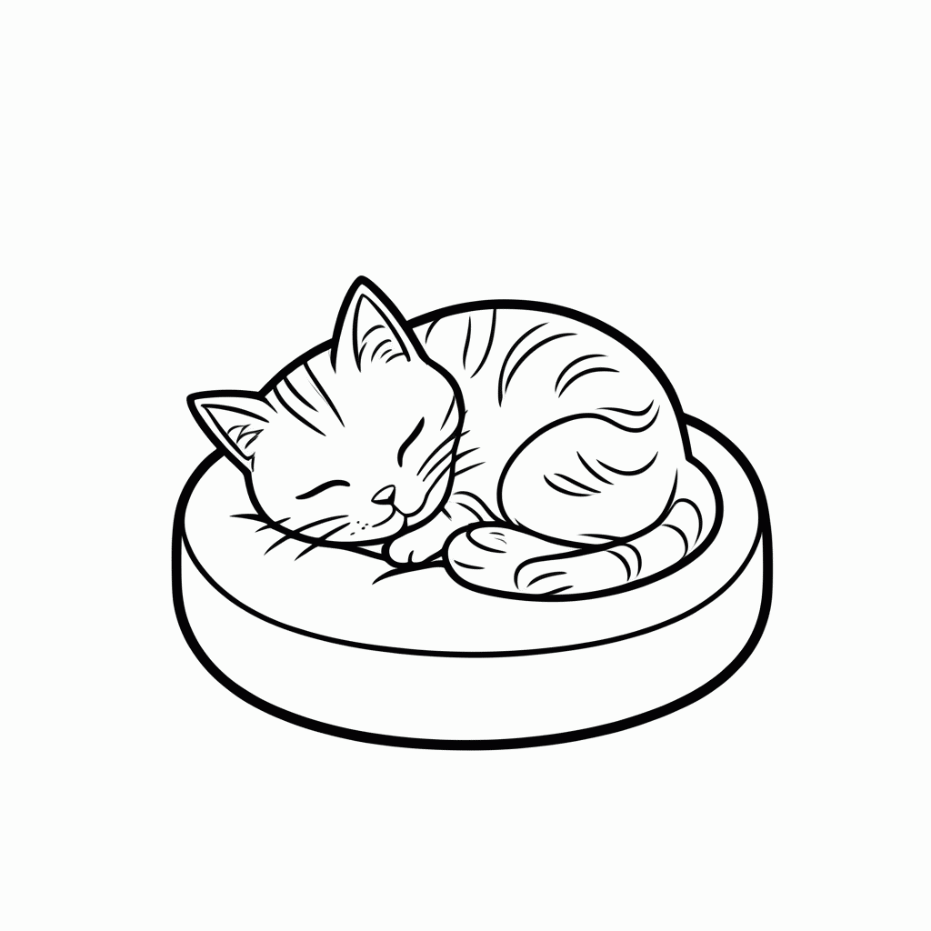 Desenho de Garfield Dormindo para colorir e imprimir grátis em folha A4