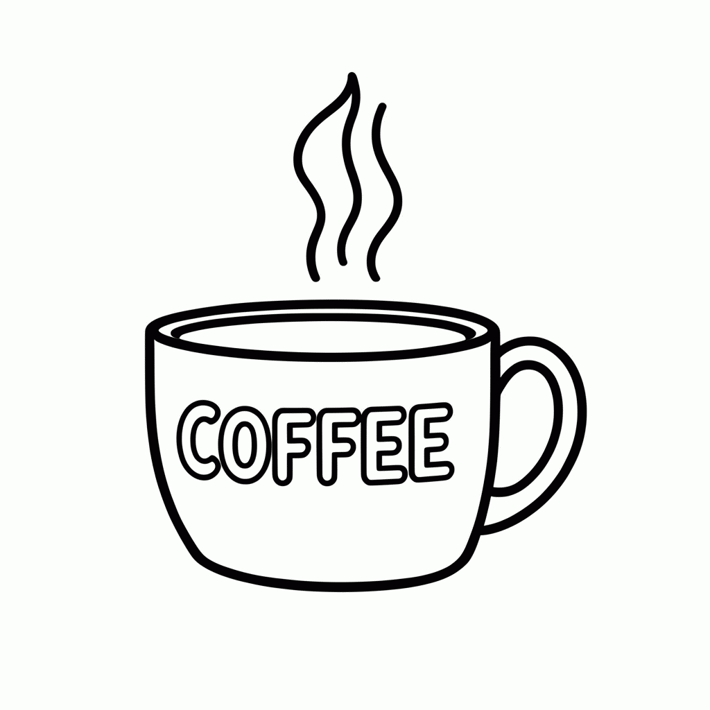 Desenho de Tigela De Cafe para colorir e imprimir grátis em folha A4
