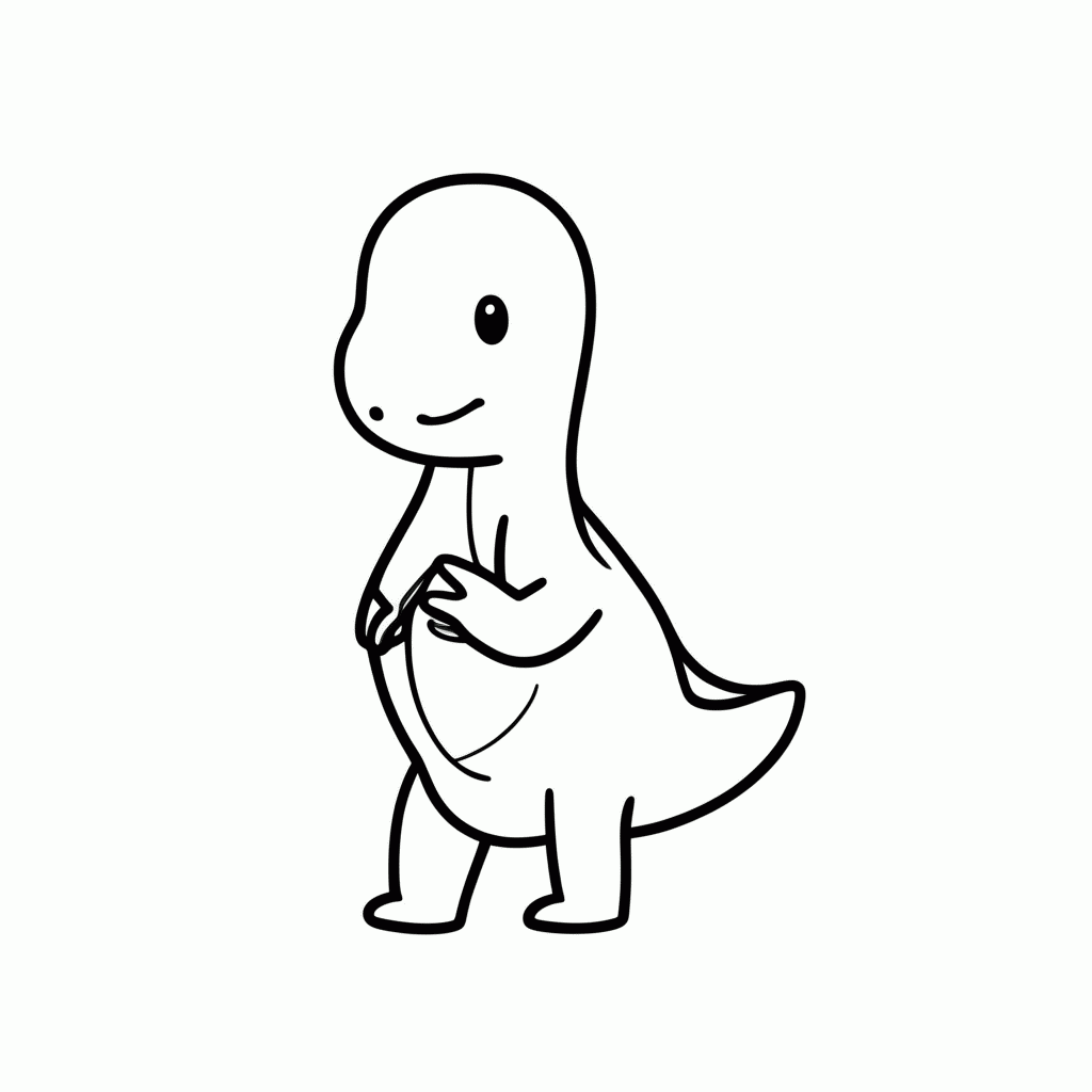 Desenho de Horacio Dinossauro para colorir e imprimir grátis em folha A4