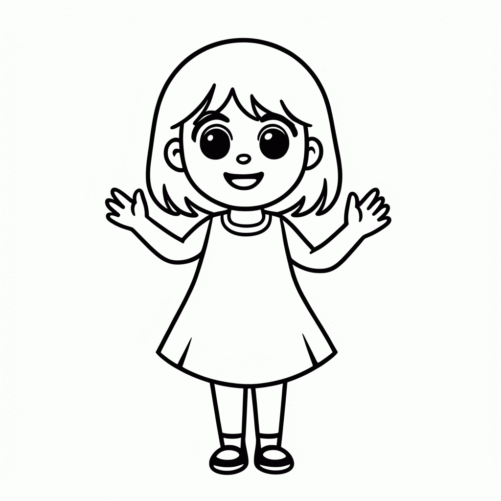 Desenho de Marina Amiga para colorir e imprimir grátis em folha A4