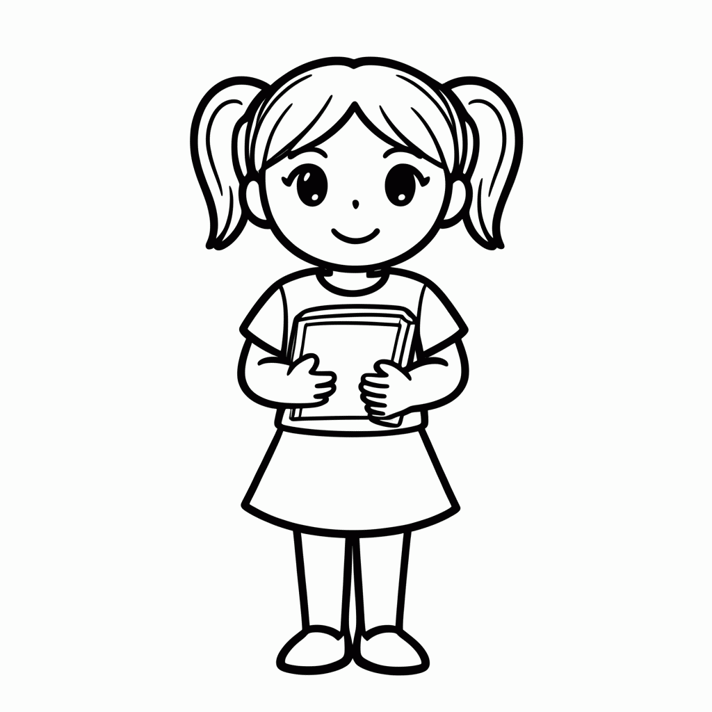Desenho de Milena Bff para colorir e imprimir grátis em folha A4
