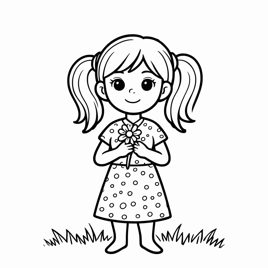 Desenho de Rosinha Na Roca para colorir e imprimir grátis em folha A4