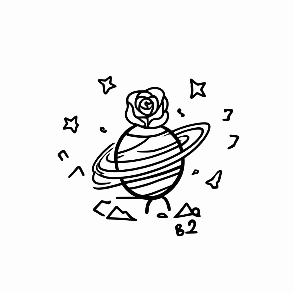 Desenho de Asteroide B612 para colorir e imprimir grátis em folha A4