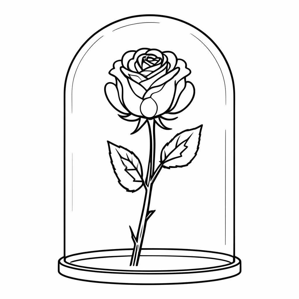 Desenho de Rosa Vaidosa para colorir e imprimir grátis em folha A4