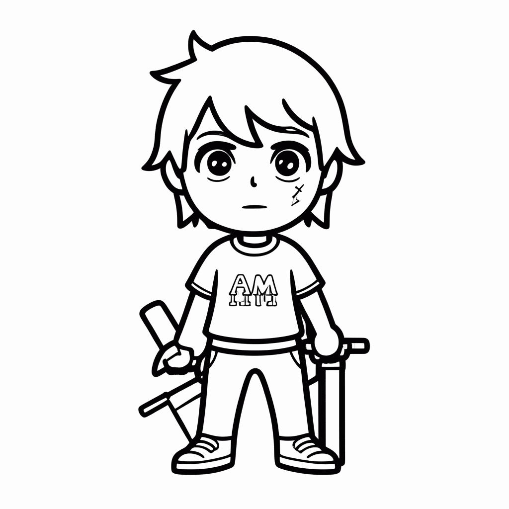 Desenho de Luke Castellan para colorir e imprimir grátis em folha A4