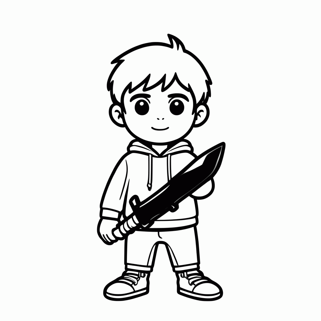 Desenho de Niko Di Angelo para colorir e imprimir grátis em folha A4