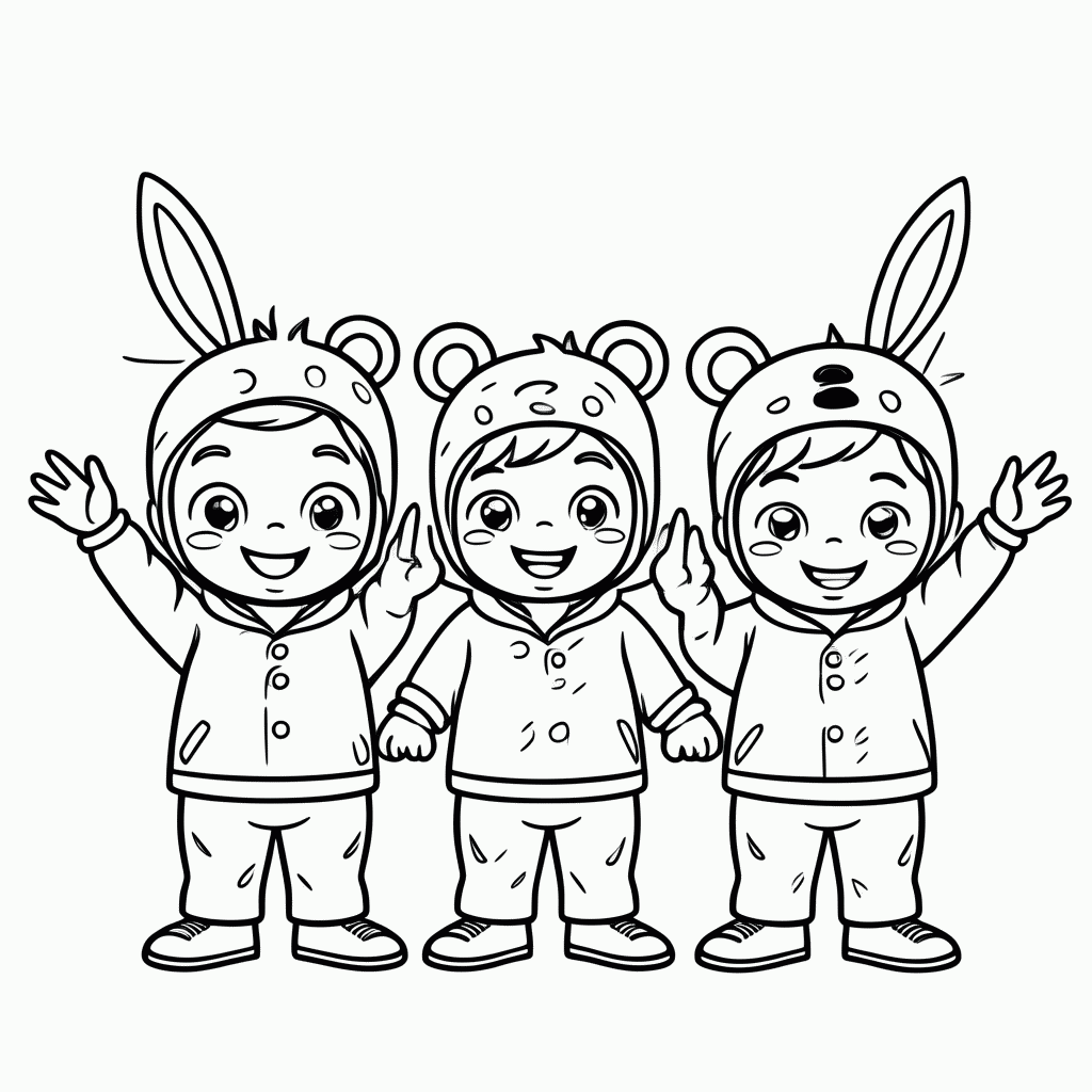 Desenho de Meninos Perdidos para colorir e imprimir grátis em folha A4