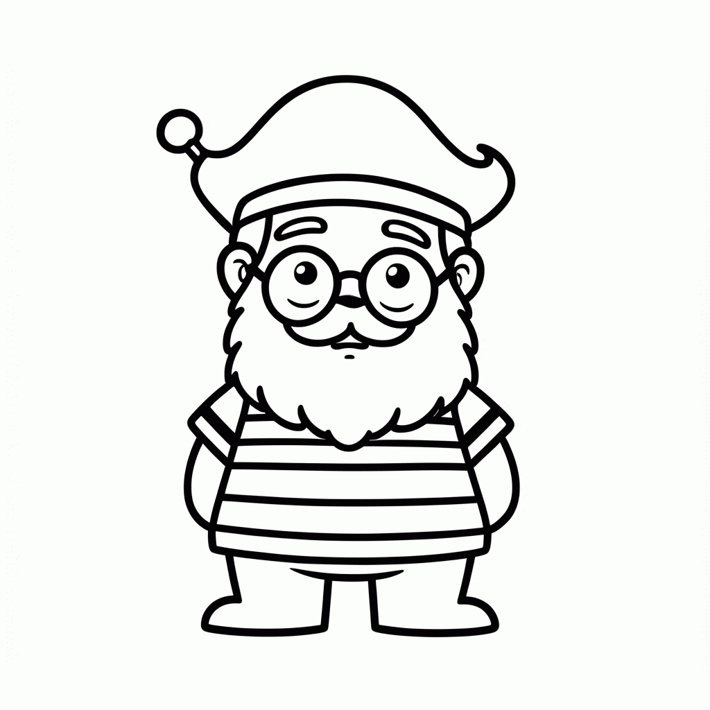 Desenho de Sr Smee para colorir e imprimir grátis em folha A4