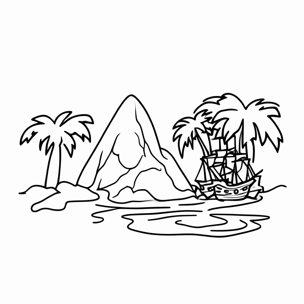 Desenho de Terra Do Nunca para colorir e imprimir grátis em folha A4