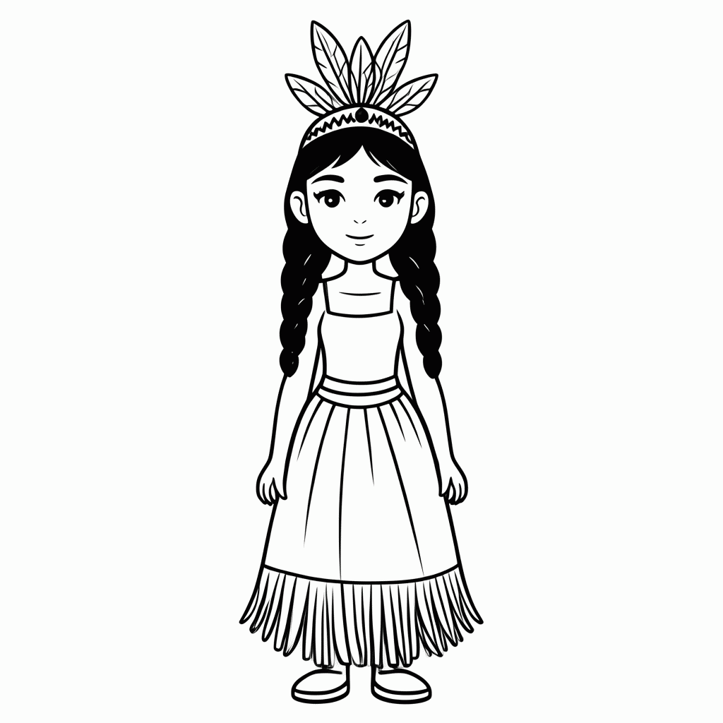 Desenho de Tigrinha Princesa para colorir e imprimir grátis em folha A4