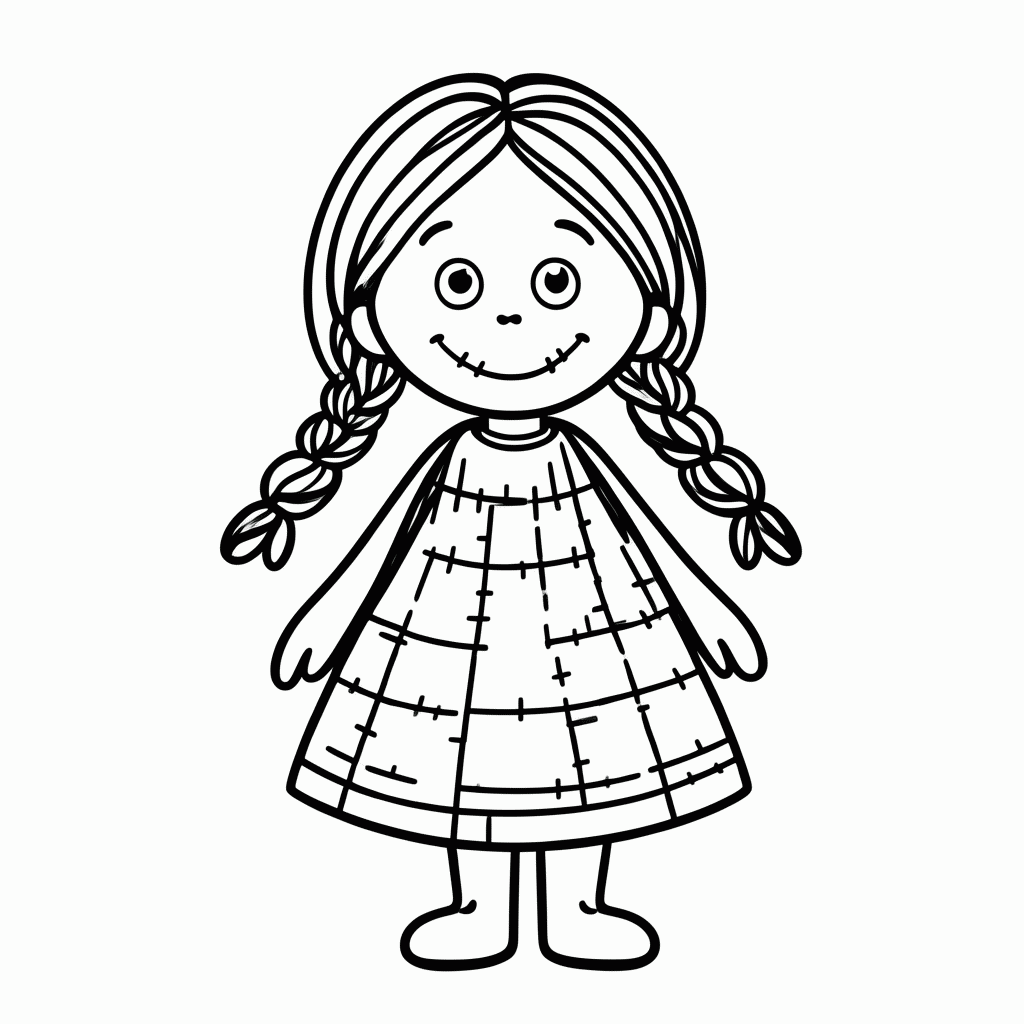 Desenho de Emilia Boneca De Pano para colorir e imprimir grátis em folha A4