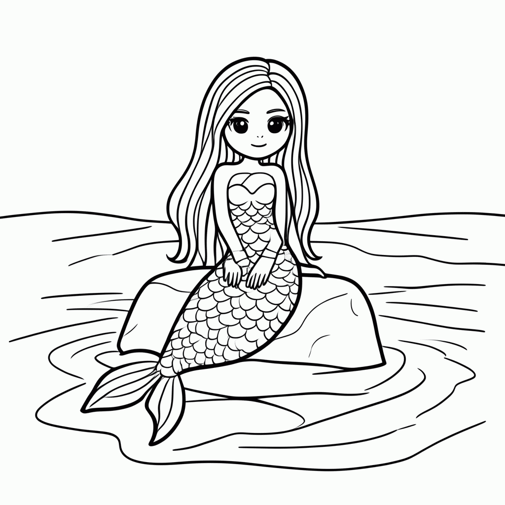 Desenho de Iara Mae Dagua para colorir e imprimir grátis em folha A4