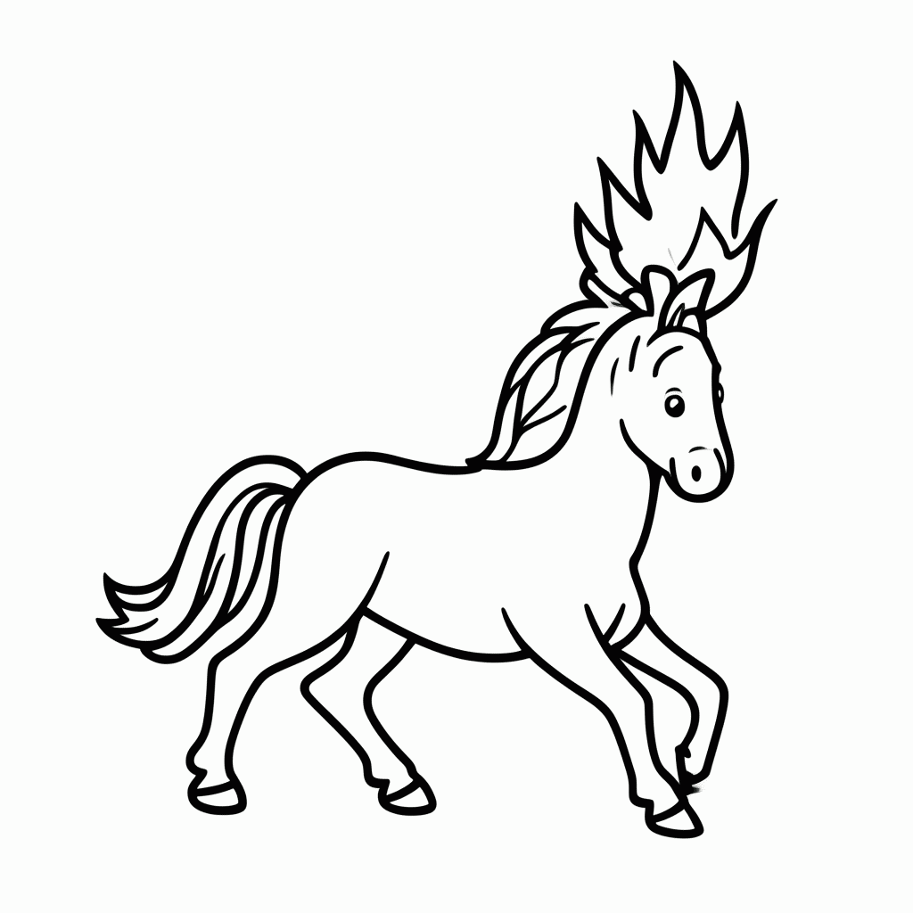 Desenho de Mula Sem Cabeca para colorir e imprimir grátis em folha A4
